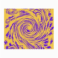 Purple And Orange Swirling Design Small Glasses Cloth (2-side) by JDDesigns