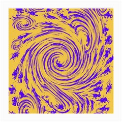 Purple And Orange Swirling Design Medium Glasses Cloth by JDDesigns