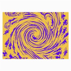 Purple And Orange Swirling Design Large Glasses Cloth (2-side) by JDDesigns