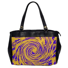 Purple And Orange Swirling Design Office Handbags by JDDesigns