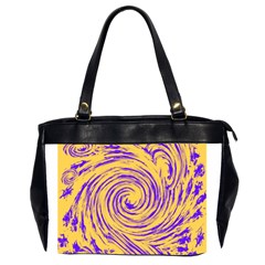 Purple And Orange Swirling Design Office Handbags (2 Sides)  by JDDesigns