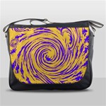 Purple And Orange Swirling Design Messenger Bags Front