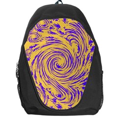 Purple And Orange Swirling Design Backpack Bag