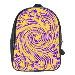 Purple And Orange Swirling Design School Bags (xl)  by JDDesigns