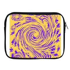 Purple And Orange Swirling Design Apple Ipad 2/3/4 Zipper Cases by JDDesigns