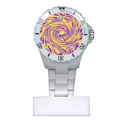 Purple And Orange Swirling Design Nurses Watches