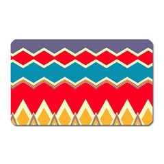 Chevrons And Rhombus			magnet (rectangular) by LalyLauraFLM