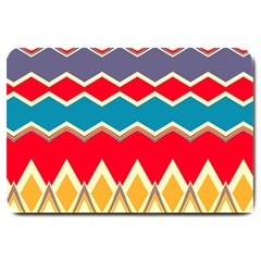 Chevrons And Rhombus			large Doormat by LalyLauraFLM