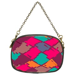 Pieces In Retro Colors 	chain Purse (two Sides) by LalyLauraFLM