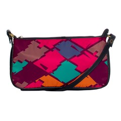 Pieces In Retro Colors			shoulder Clutch Bag by LalyLauraFLM