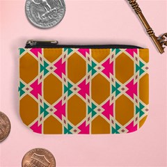 Connected Shapes Pattern 	mini Coin Purse by LalyLauraFLM