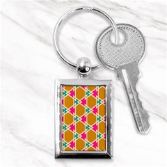 Connected Shapes Pattern			key Chain (rectangle) by LalyLauraFLM