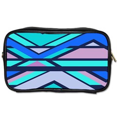 Angles And Stripes Toiletries Bag (two Sides)