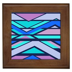 Angles And Stripes			framed Tile by LalyLauraFLM