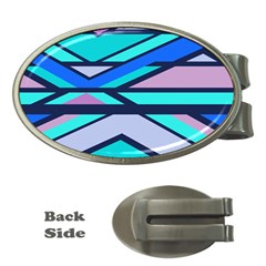 Angles And Stripes			money Clip (oval) by LalyLauraFLM