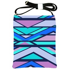 Angles And Stripes			shoulder Sling Bag by LalyLauraFLM