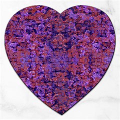 Intricate Patterned Textured  Jigsaw Puzzle (heart) by dflcprints