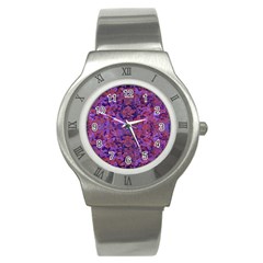 Intricate Patterned Textured  Stainless Steel Watches