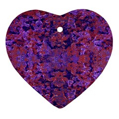 Intricate Patterned Textured  Heart Ornament (2 Sides) by dflcprints