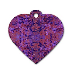 Intricate Patterned Textured  Dog Tag Heart (one Side) by dflcprints