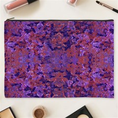 Intricate Patterned Textured  Cosmetic Bag (xxxl)  by dflcprints