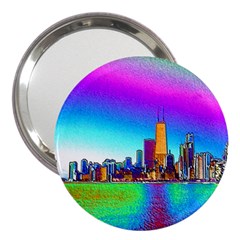 Chicago Colored Foil Effects 3  Handbag Mirrors by canvasngiftshop