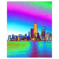 Chicago Colored Foil Effects Drawstring Bag (small) by canvasngiftshop