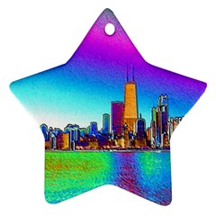 Chicago Colored Foil Effects Ornament (Star) 