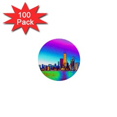 Chicago Colored Foil Effects 1  Mini Buttons (100 Pack) 