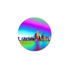 Chicago Colored Foil Effects Golf Ball Marker (10 Pack)