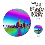 Chicago Colored Foil Effects Multi-purpose Cards (Round)  Front 1