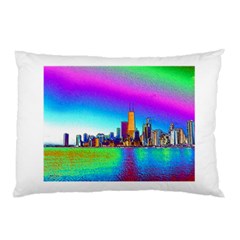 Chicago Colored Foil Effects Pillow Cases