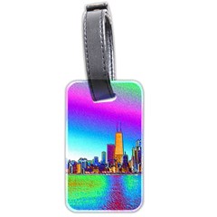 Chicago Colored Foil Effects Luggage Tags (two Sides) by canvasngiftshop