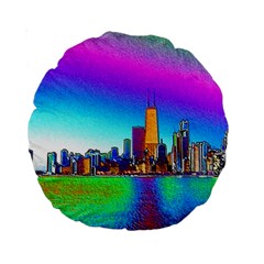 Chicago Colored Foil Effects Standard 15  Premium Round Cushions