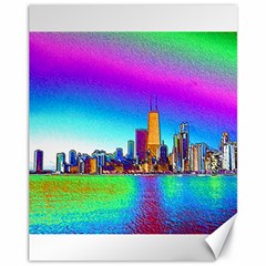 Chicago Colored Foil Effects Canvas 11  X 14  