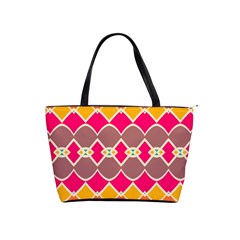 Symmetric Shapes In Retro Colors Classic Shoulder Handbag by LalyLauraFLM