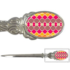 Symmetric Shapes In Retro Colors			letter Opener by LalyLauraFLM