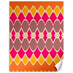 Symmetric Shapes In Retro Colors			canvas 12  X 16  by LalyLauraFLM