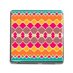 Symmetric shapes in retro colors			Memory Card Reader (Square) Front