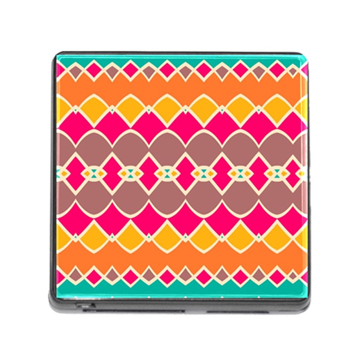 Symmetric shapes in retro colors			Memory Card Reader (Square)