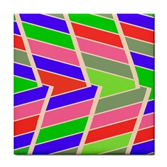 Symmetric Distorted Rectangles			tile Coaster by LalyLauraFLM