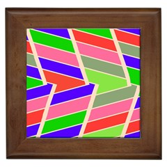 Symmetric Distorted Rectangles			framed Tile by LalyLauraFLM