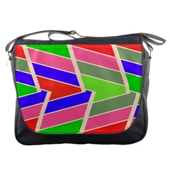 Symmetric Distorted Rectangles			messenger Bag by LalyLauraFLM