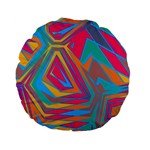 Distorted shapes 	Standard 15  Premium Flano Round Cushion Front