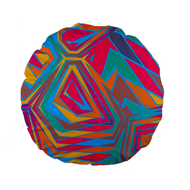 Distorted shapes 	Standard 15  Premium Flano Round Cushion