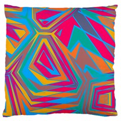 Distorted Shapes 	large Flano Cushion Case (two Sides) by LalyLauraFLM