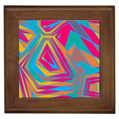 Distorted Shapes			framed Tile by LalyLauraFLM