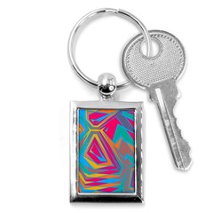 Distorted Shapes			key Chain (rectangle) by LalyLauraFLM