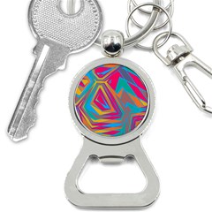 Distorted Shapes			bottle Opener Key Chain by LalyLauraFLM