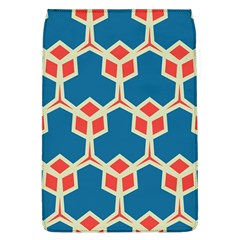 Orange Shapes On A Blue Background			removable Flap Cover (l) by LalyLauraFLM